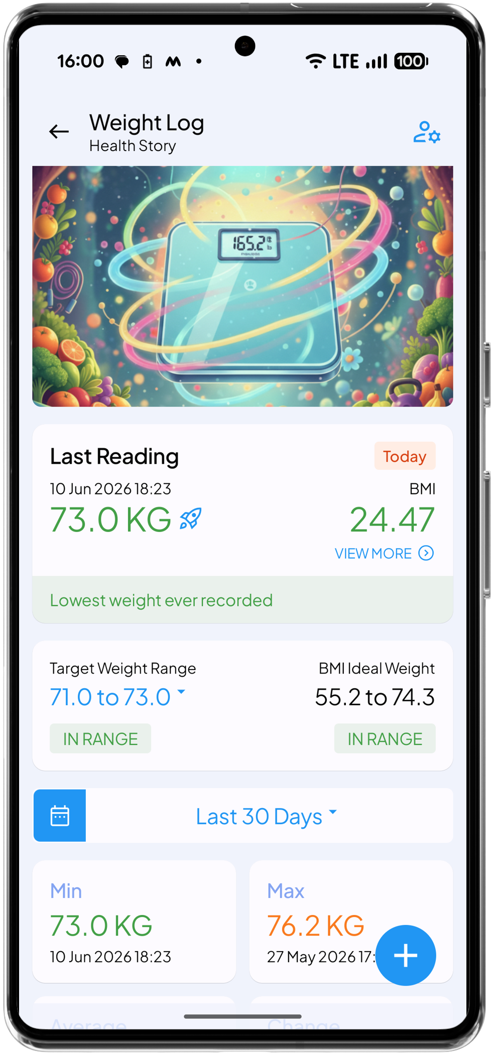 Health Story Weight Log