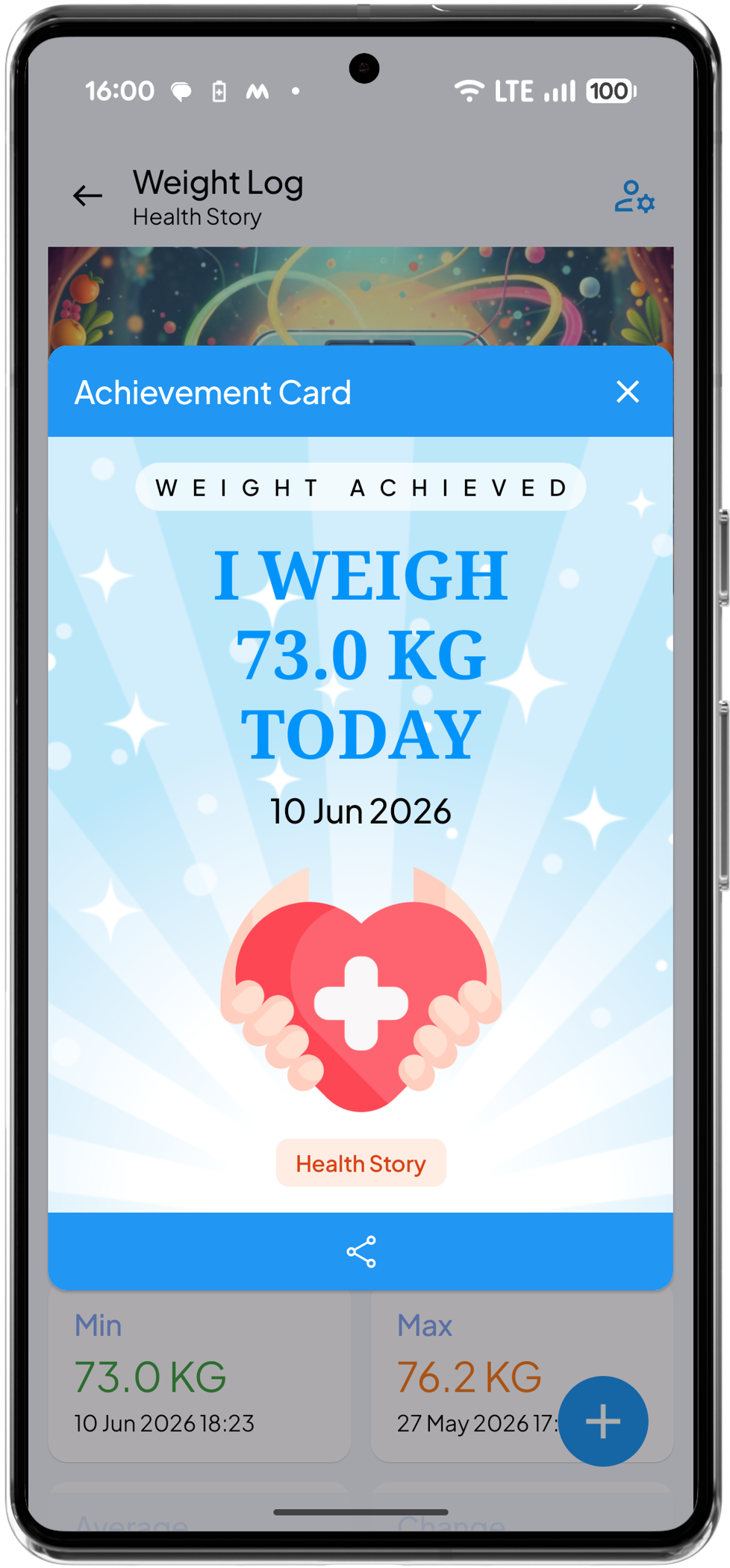 Health Story Weight Log